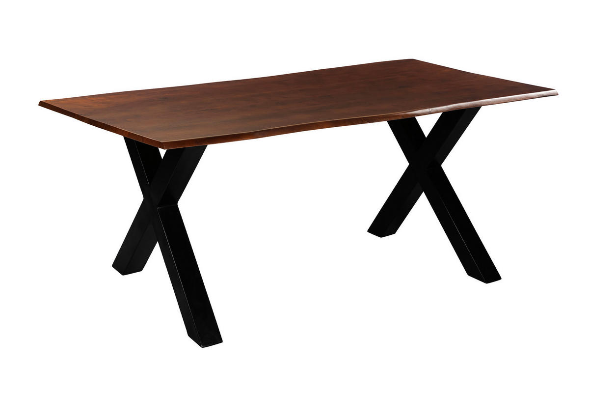 ESSTISCH ROXANA - Kastanienfarben/Beige, Holz (100/200/77cm) - SAM