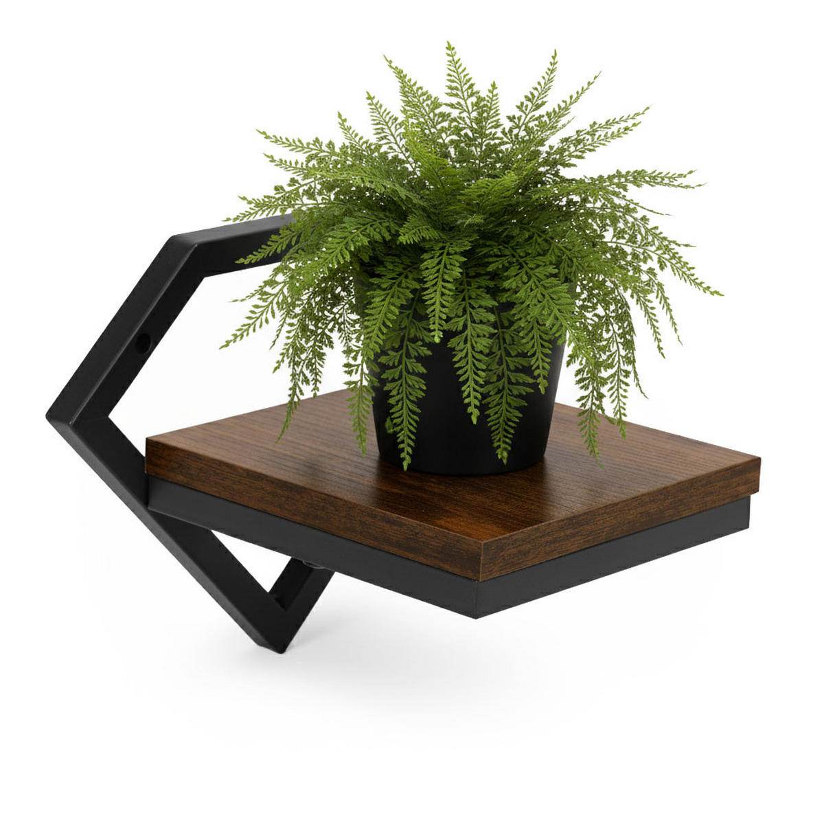 WANDREGAL DIAMO Braun - Schwarz - Schwarz/Braun, Holzwerkstoff/Metall (25.5/19/19cm) - Mat-Haus