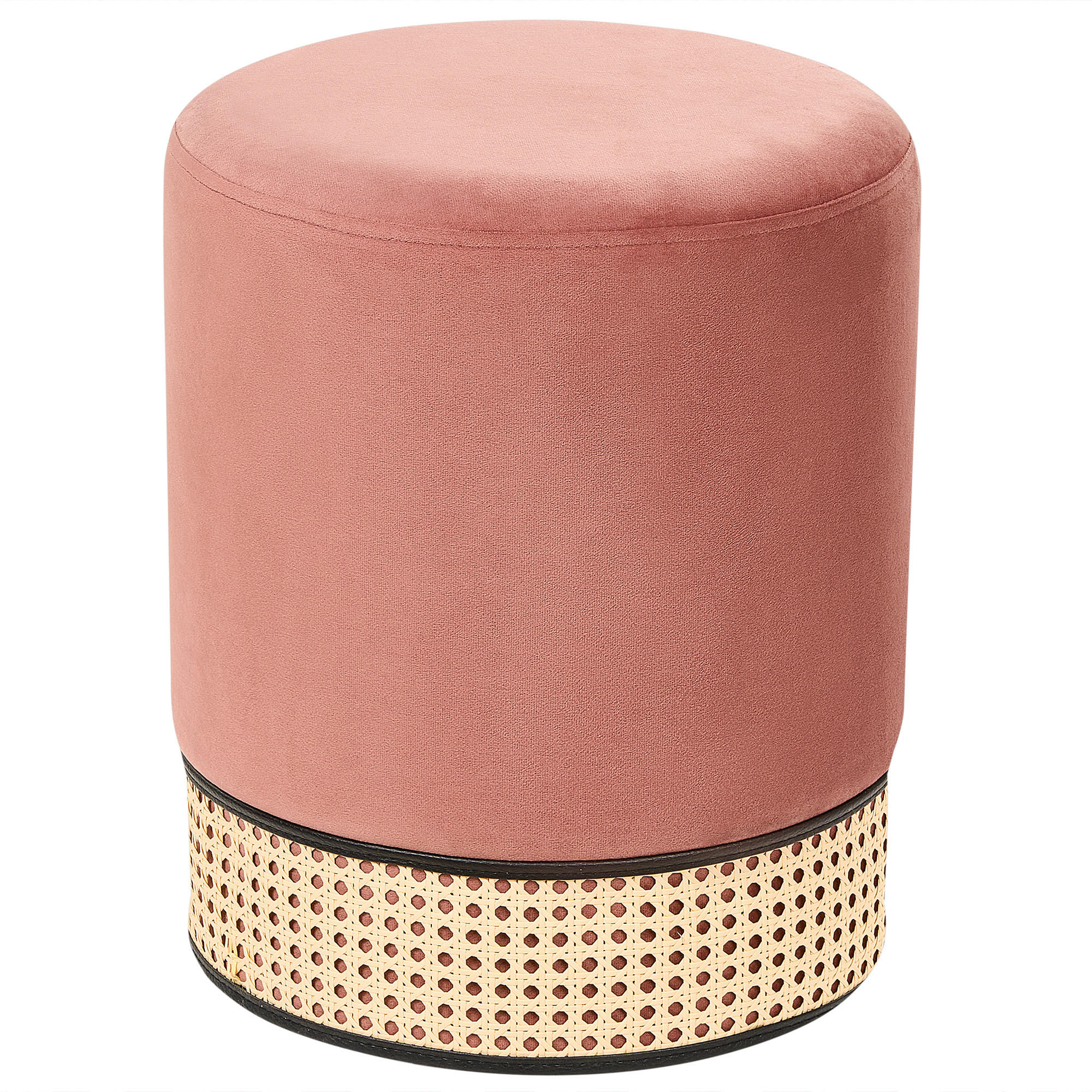 POUF Yankton 35/35/42 cm - Pink, Textil (35/42/35cm) - Beliani