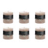 DUFTKERZE ZART - Hellrosa - 64 Std. - 6er set - Altrosa, Paraffin (10/10cm) - J-Line
