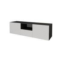 LOWBOARD ZENO-W 140x40x41 cm - Schwarz / Weiß - Weiß, Holzwerkstoff (140/40/41cm) - ALTDECOR