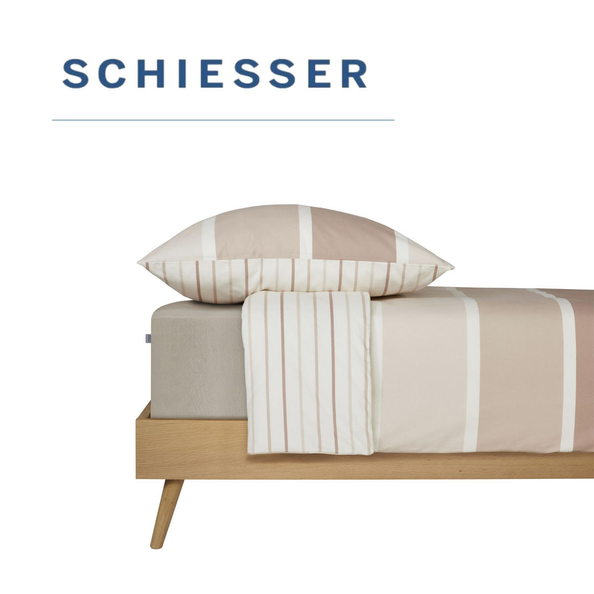 BETTWÄSCHESET Brody - Feinbiber - 2-teilig - 135x200 cm - Taupe - Taupe, Textil (135/200cm) - SCHIESSER