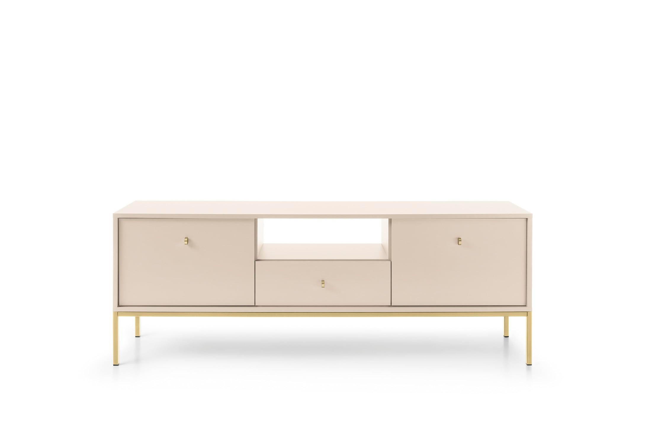 TV-SCHRANK Onom 154x56x39 cm - Lowboard mit Stauraum - Tv Ständer aus Laminierter Spanplatte - Beige - Beige, Holzwerkstoff (180/52/39cm) - Chilly
