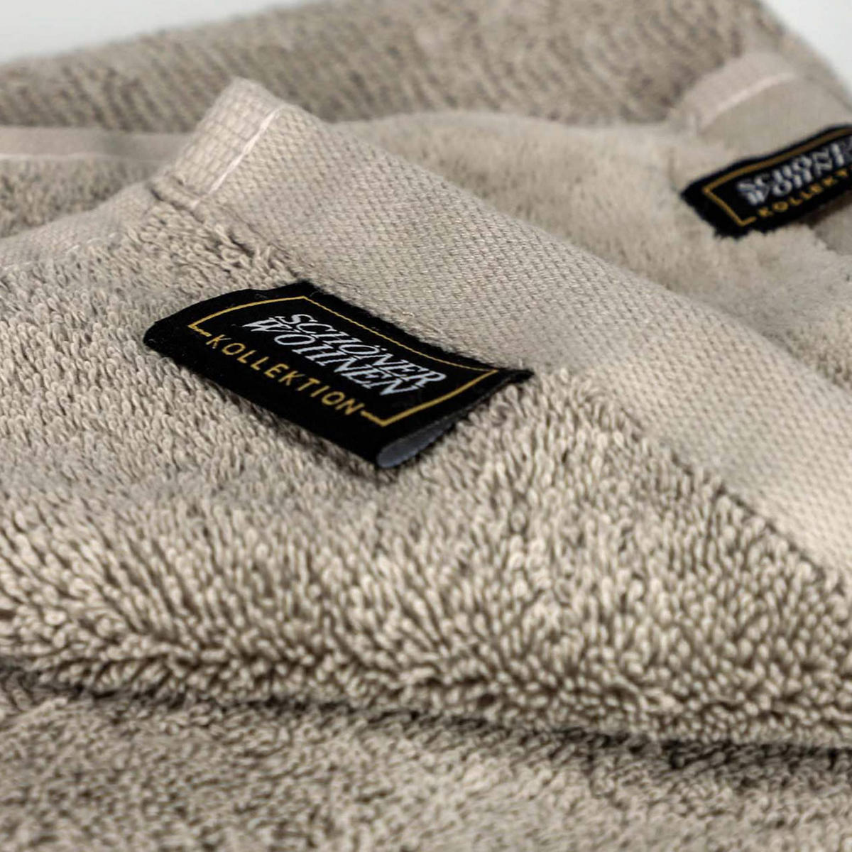GÄSTEHANDTUCH 3ER SET AUS 100 % BAUMWOLLE SENSE - Sandfarben, Textil (30/50cm) - Schöner Wohnen
