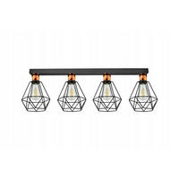 DECKENLEUCHTE EDISON II - Goldfarben/Schwarz, Metall (20/76/27cm) - kiki design