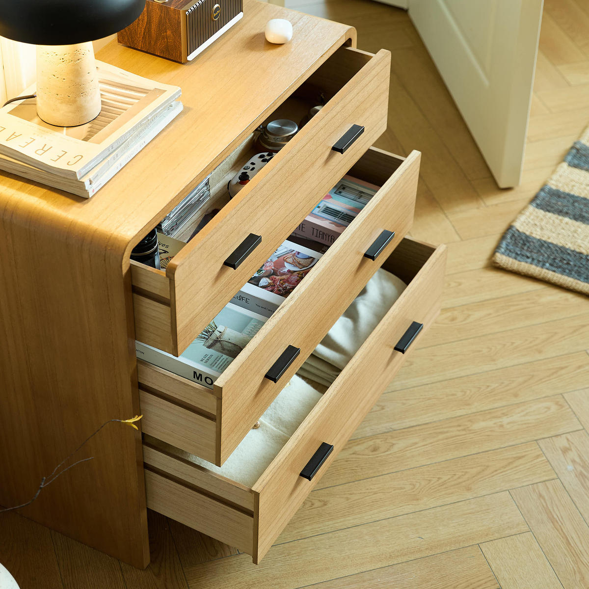 KOMMODE Rechteckig Braun 75 x 34 x 71 cm - Braun, Holz (75/71/34cm) - Nordlys