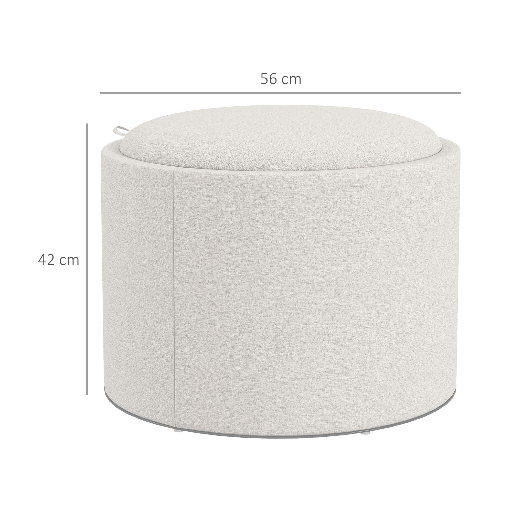 ComfortXL Hocker Creme 56x42x56 cm