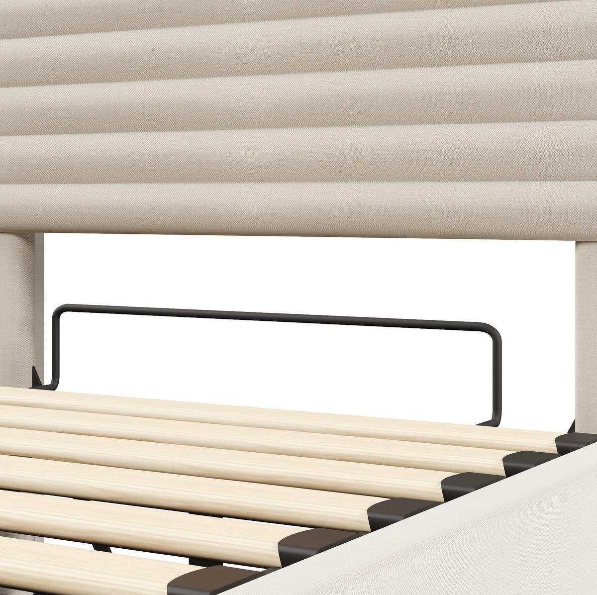 POLSTERBETT 90/200 cm in Beige mit LED-Beleuchtung und Stauraum - Beige, Textil (90/200cm) - Flora Grace