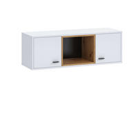 HÄNGESCHRANK horizontal Randy mit zwei Türen Weiß - Schwarz/Weiß, Holzwerkstoff/Kunststoff (105/35/33cm) - Ravio
