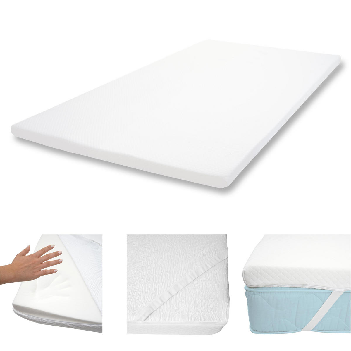 MEMORYFOAM-MATRATZENTOPPER 6CM Weiß - Weiß, Textil (200/140/6cm) - MCW