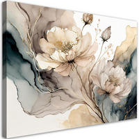 WANDBILD aquarell blumen abstraktion - Beige, Textil (60/40cm) - Feeby