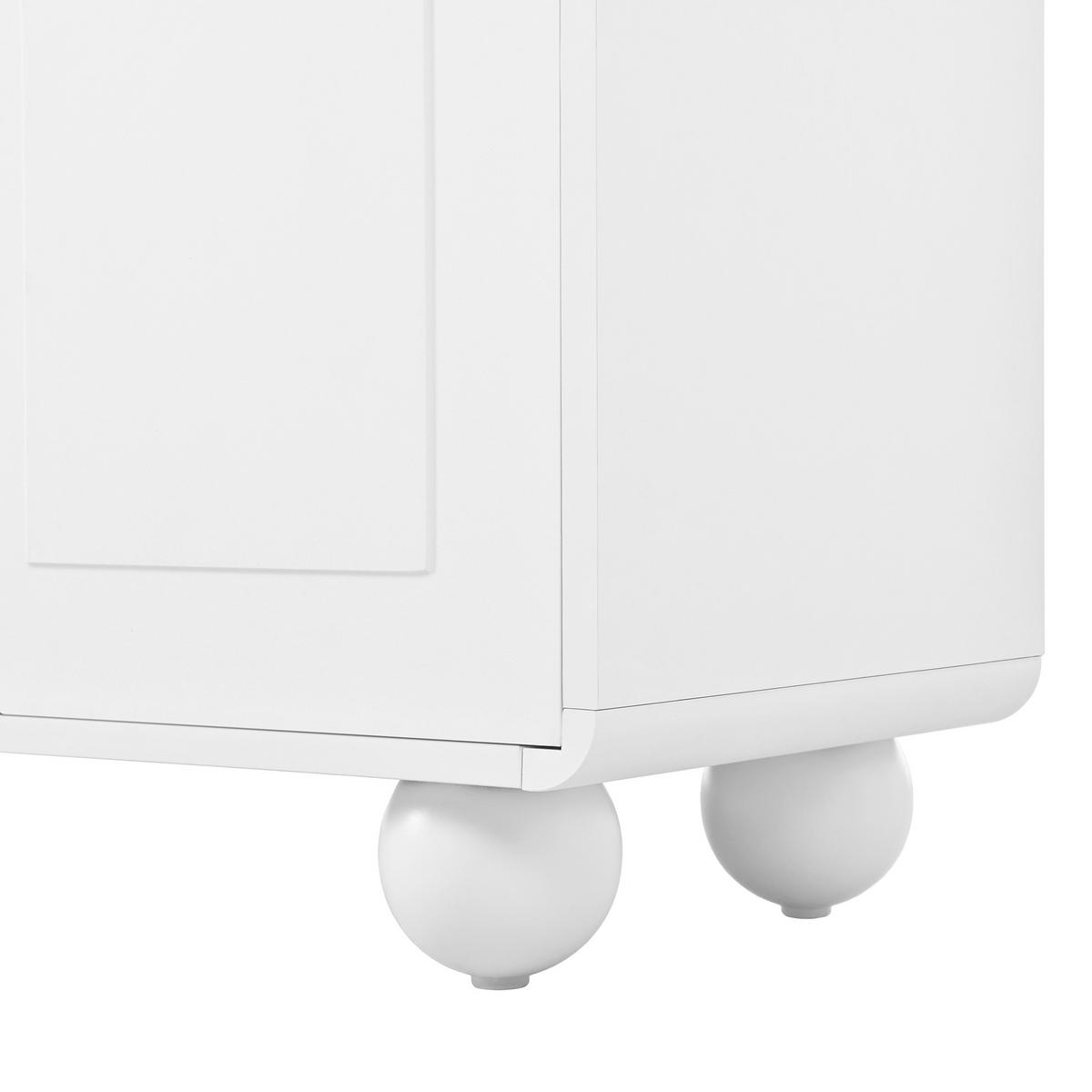 SIDEBOARD in Weiß Aufbewahrungsschrank mit Schubladen, 140 B x38 T x 89 H(cm), fürs Wohn & Schlaf - Weiß, Holzwerkstoff (140/89/38cm) - STILVORA
