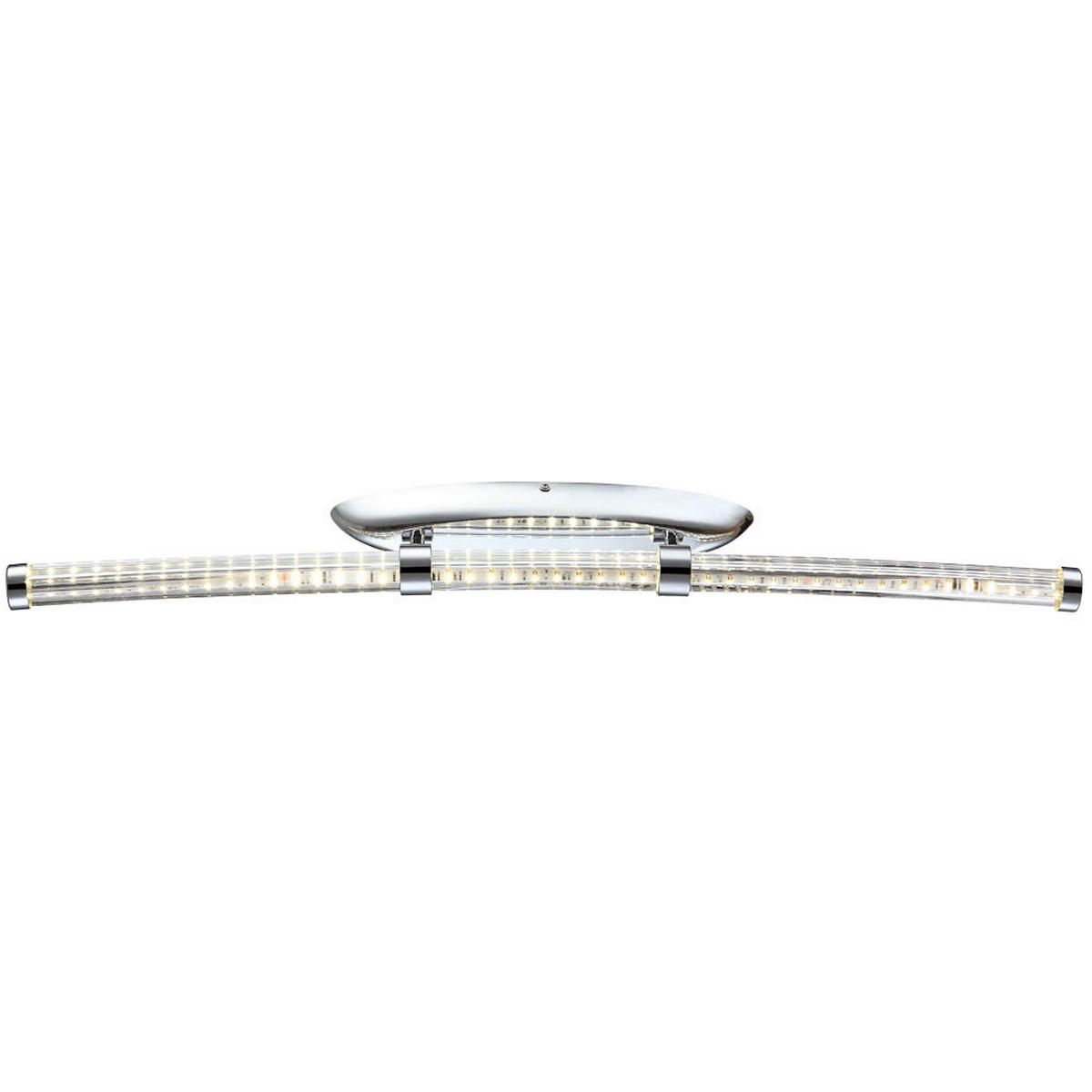LED WANDLEUCHTE Candy Chrom Silber - Silberfarben, Metall (7/11/81.4cm) - Globo Lighting
