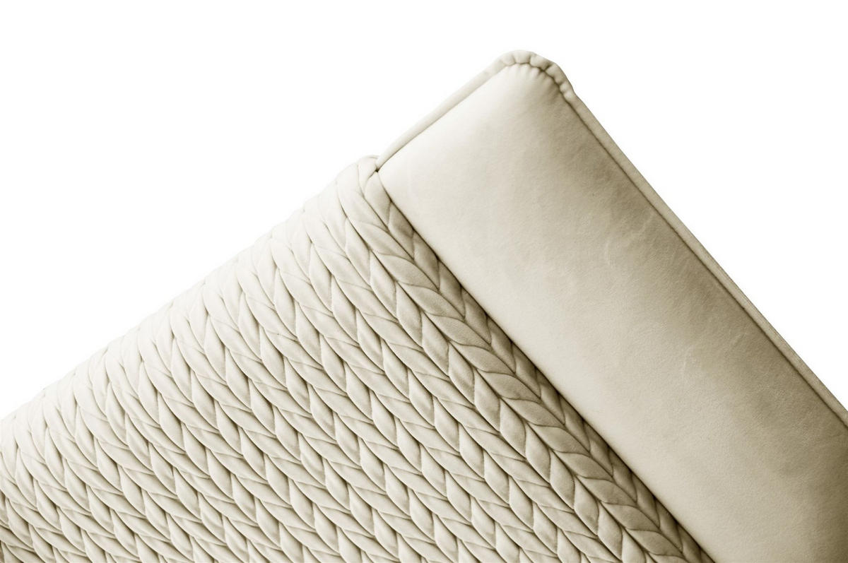 BOXBETT Cedric In Magic Velvet - Creme, Holzwerkstoff/Textil (120/200cm) - Fun Möbel