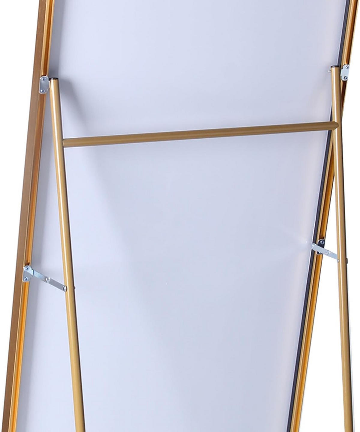 STANDSPIEGEL 180x80 cm – Freistehend & Wandmontage, Aluminiumlegierung Goldrahmen - Goldfarben, Glas/Metall (80/180/180cm)
