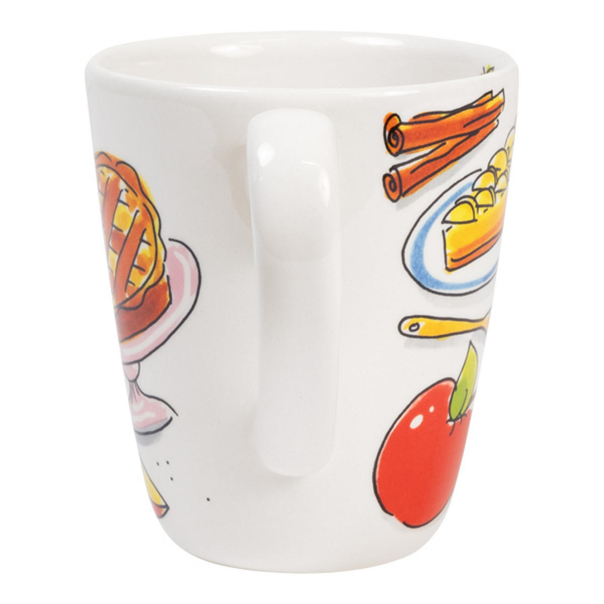 BECHER Gemütliche Tage - Apfelkuchenzeit in Bunt - 350 ml - Multicolor, Keramik (0.35L) - Blond Amsterdam