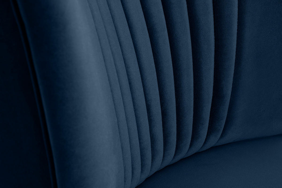 COCKTAILSESSEL DUCO auf hohen Beinen, Marineblau/Buche - Buchefarben/Dunkelblau, Holz/Textil (63/89/65cm) - KONSIMO®