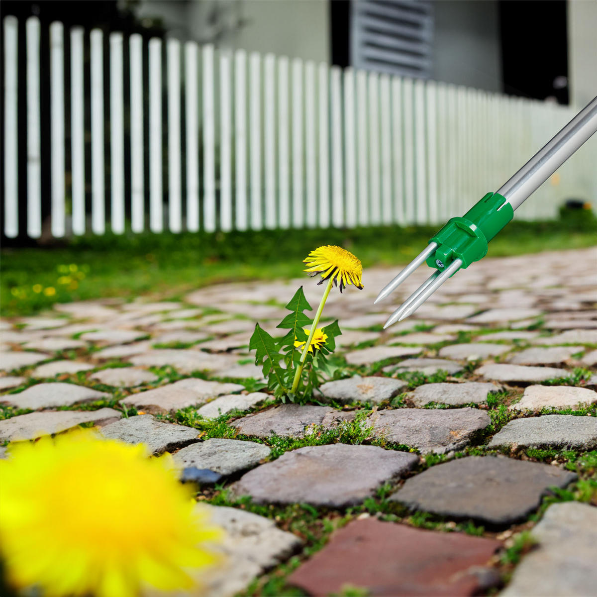 UNKRAUTSTECHER Gartenabfallsack - Dunkelgrün, Kunststoff/Metall (21.5/99/4cm) - Relaxdays
