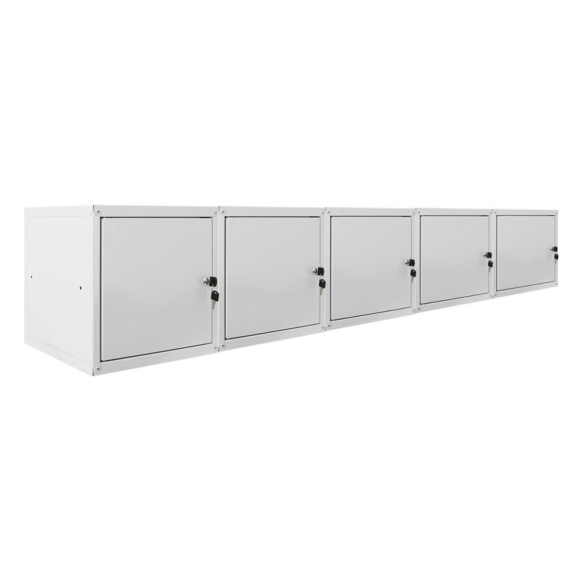 SCHLIESSFACHWÜRFEL Cubic 5er-Set 35x35x35 cm Grau - Grau, Metall (105/70/35cm) - PROREGAL