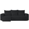 ECKSOFA Travis mit Bettkasten und Schlaffunktion, L-Form, Boucle, Universal - Schwarz, Holzwerkstoff (248/148cm) - 4ALL HOME