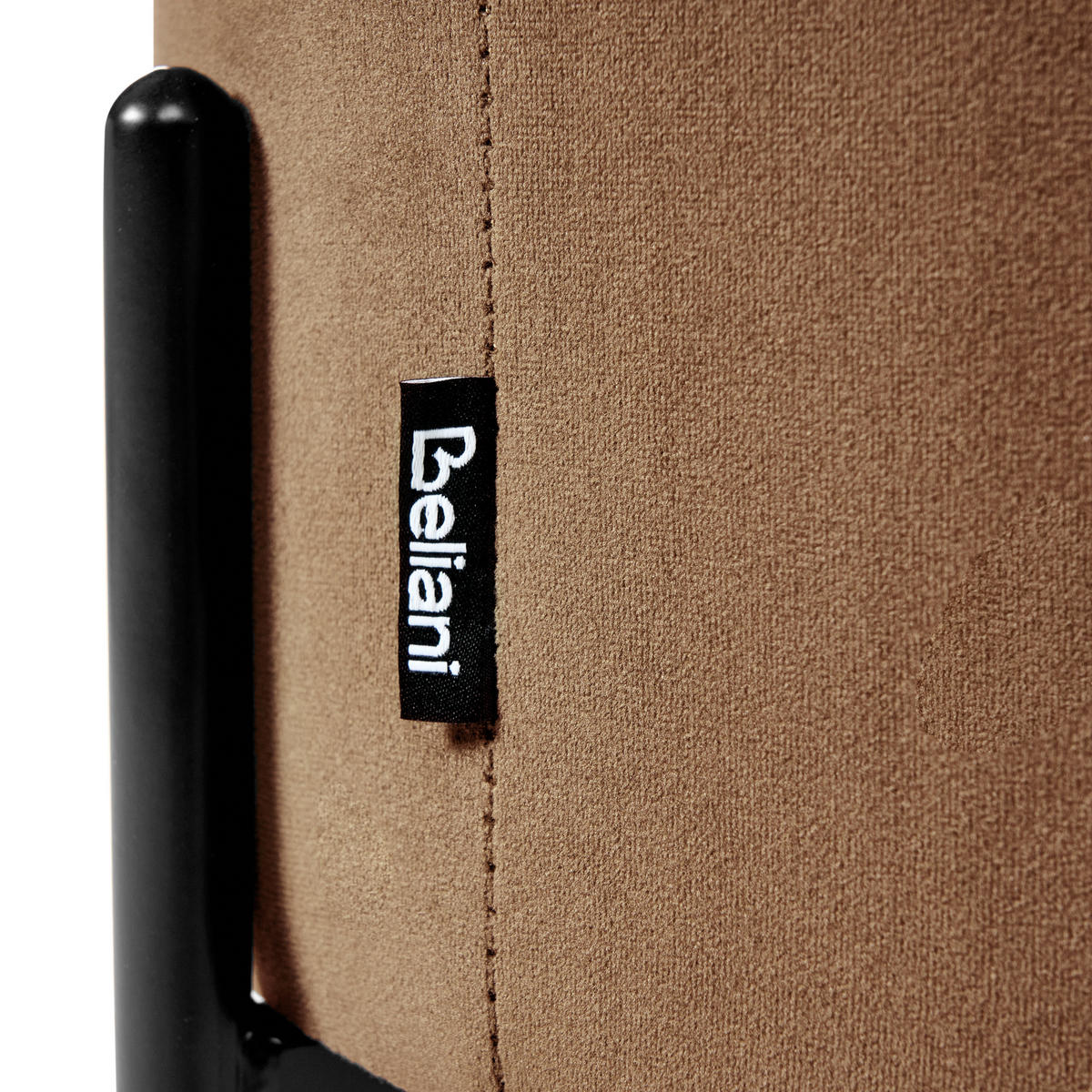 POUF Dunkelbraun Wenona - Dunkelbraun/Schwarz, Textil (37/40/37cm) - Beliani