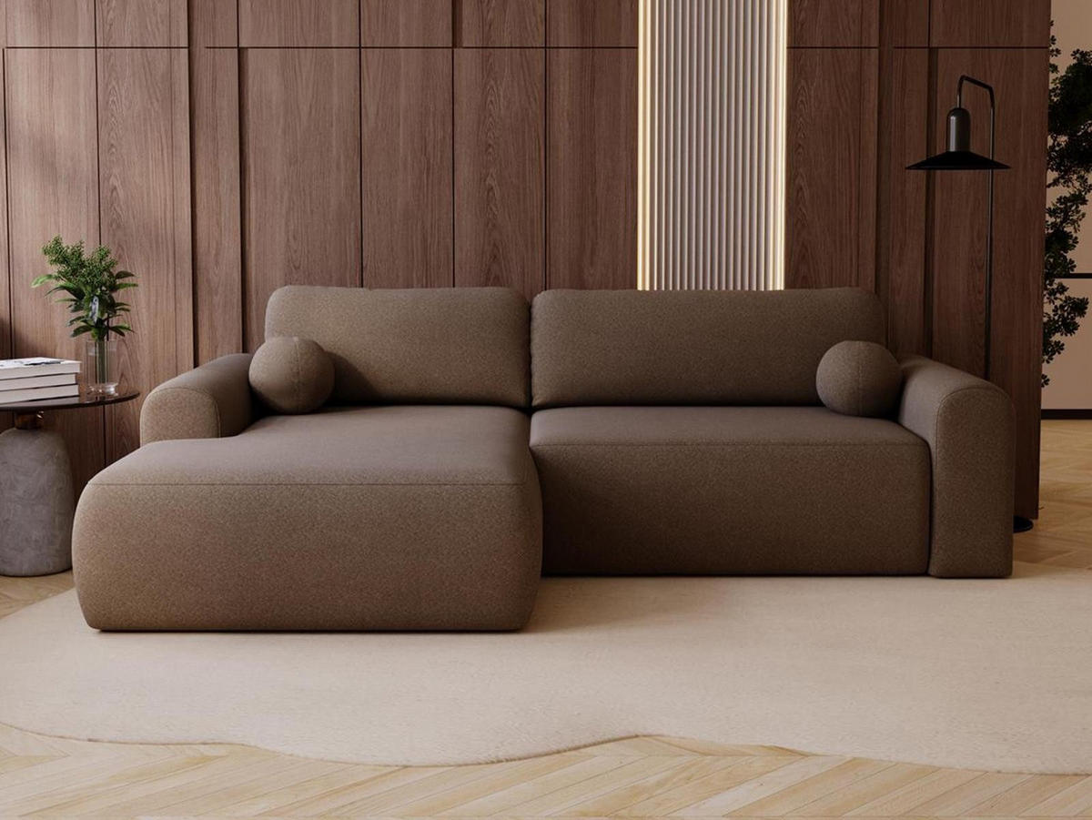 ECKSOFA braun links AURA - Braun, Holzwerkstoff (257/177cm) - Compleo24