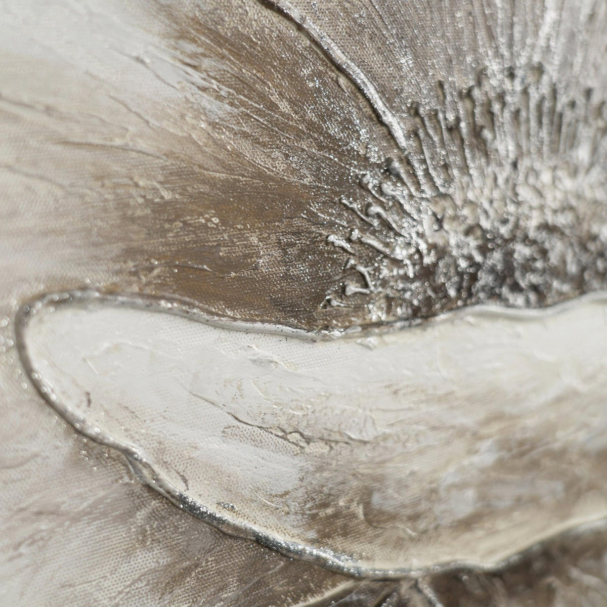 GEMÄLDE Blumen II auf Keilrahmen 100x50 cm - Creme, Holz (100/50cm) - YS-art gallery