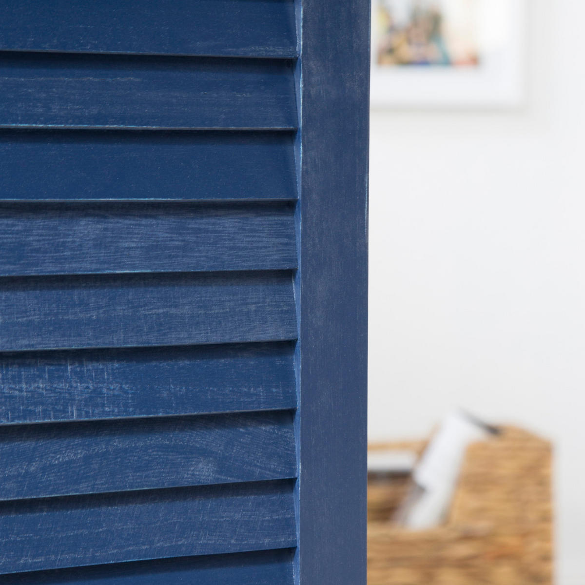 PARAVENT 3-tlg. 105/130 cm Weiß maritim - Weiß, Holz (105/130/1cm) - Homestyle4u