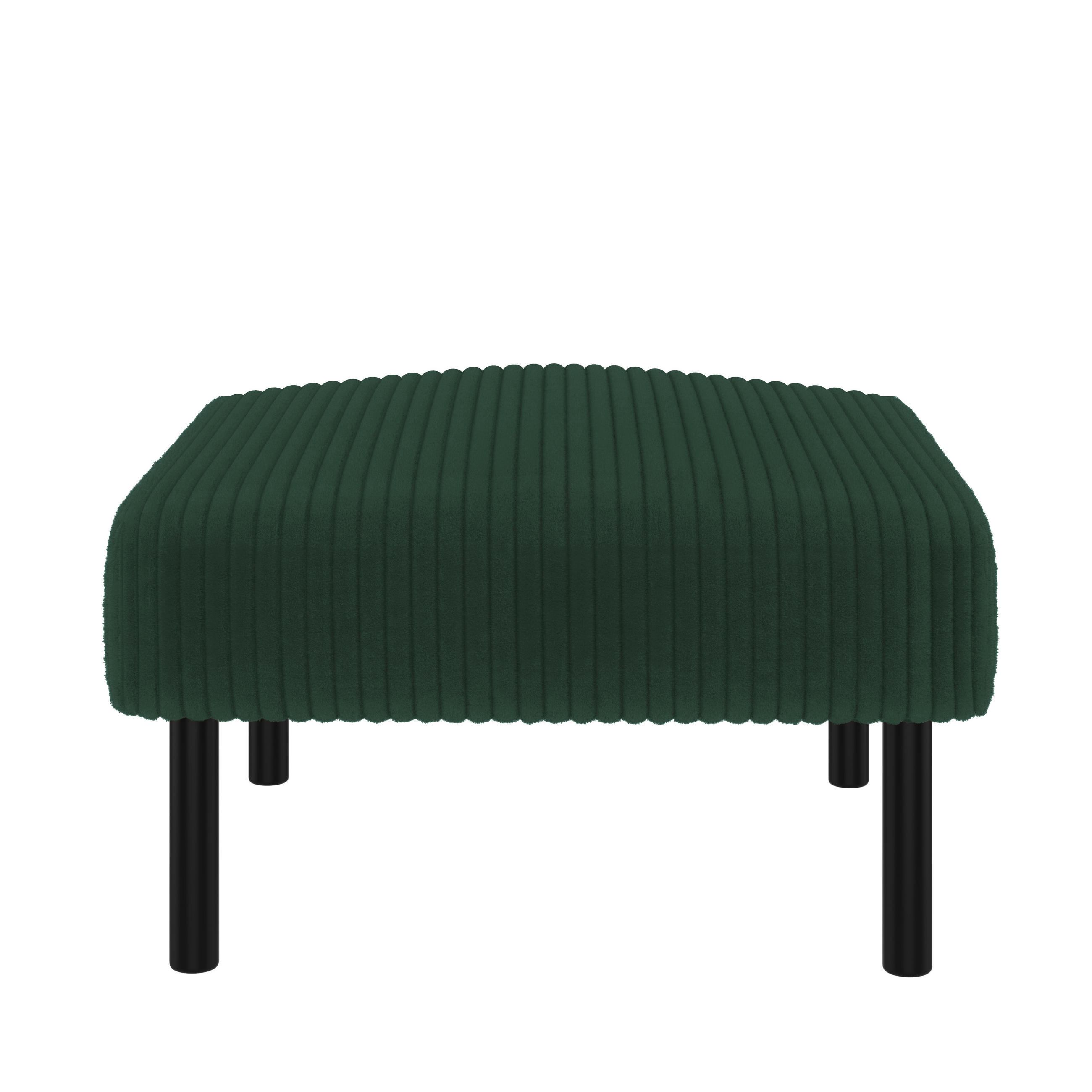 HOCKER Fußhocker Cord,Grün - Grün, Textil (56/39/51cm) - LVHOM