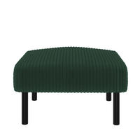HOCKER Fußhocker Cord,Grün - Grün, Textil (56/39/51cm) - LVHOM