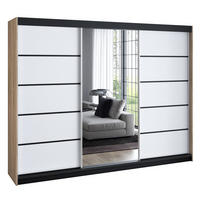 SCHWEBETÜRENSCHRANK 200 cm VILUNO 4 Farbe:Sonoma,Weiß - Braun/Weiß, Holzwerkstoff (200/215/59.5cm) - A&J MöbelLand