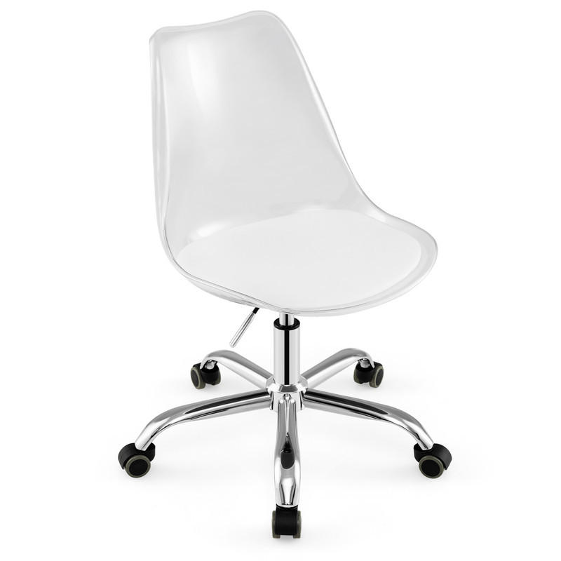 Costway Bürostuhl Transparent 60x78x60 cm