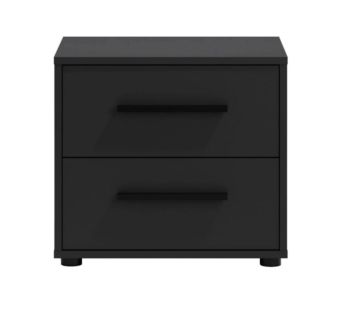 NACHTTISCH Schwarz Matt - Modena - Schwarz, Holzwerkstoff (51/47/40cm) - Ravio