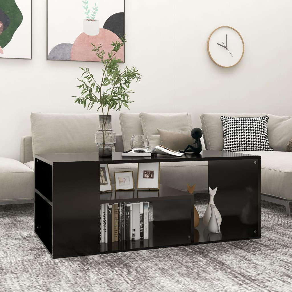 COUCHTISCH Schwarz 100x50x40 cm Holzwerkstoff - Schwarz, Holzwerkstoff (50/100/40cm) - furnicato