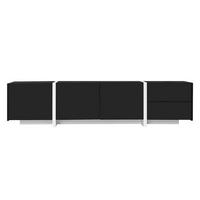 TV-LOWBOARD Schwarz-Weiß 170/30/39 cm - Schwarz, Holzwerkstoff (170/39/30cm) - PANGIVO