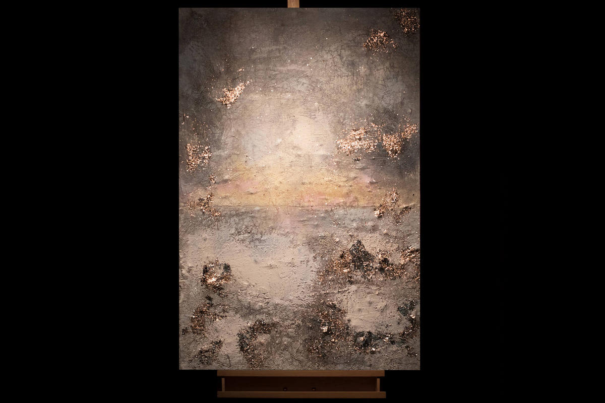 ACRYLBILD HANDGEMALT 80/120 cm - Grau, Holz/Textil (80/120cm) - KUNSTLOFT