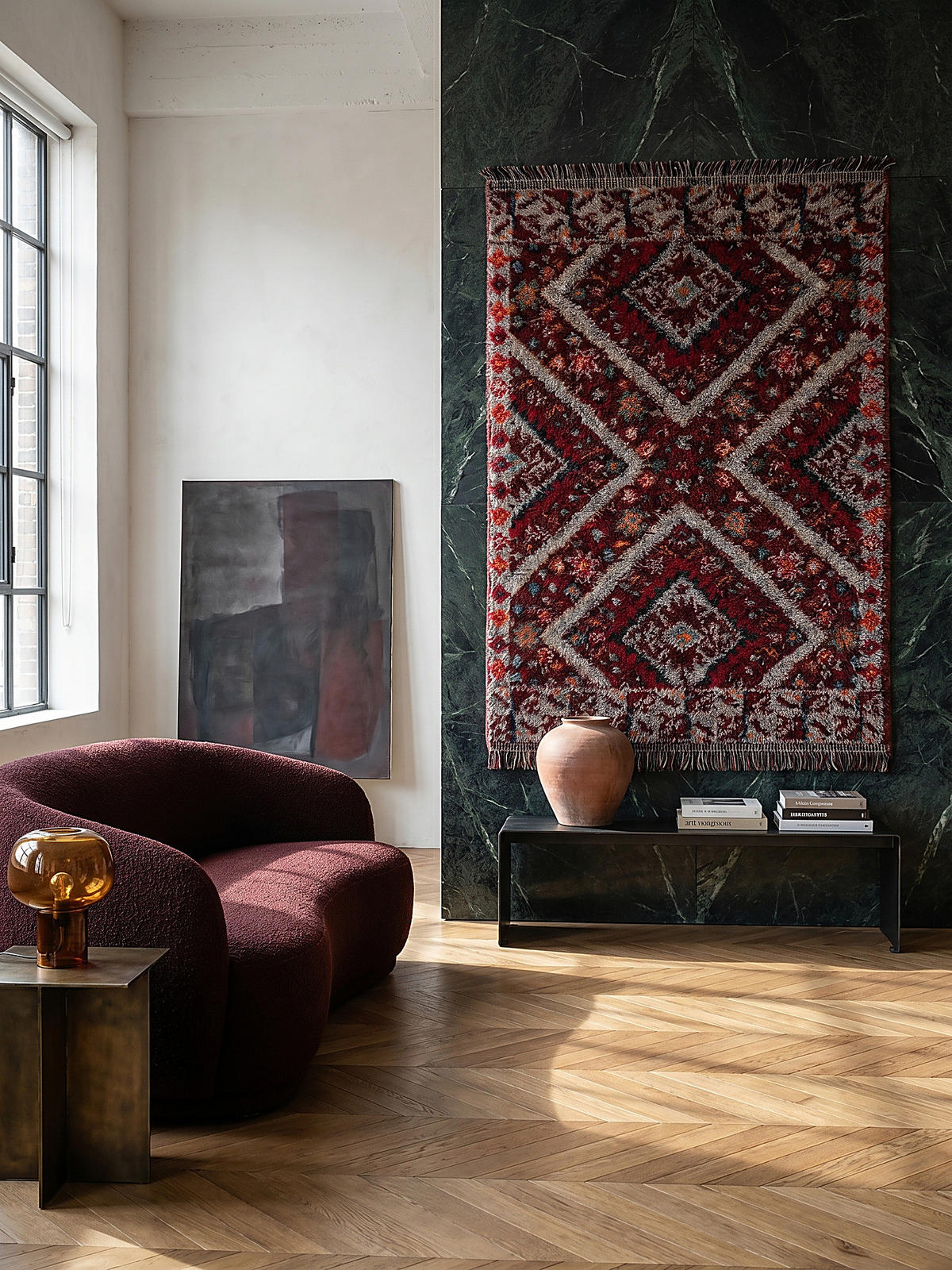 SHAGGY-TEPPICH TAFRAUT, im Berber-Stil, Rot, 200 x 300 cm - Rot, Textil (300/200cm) - KADIMA DESIGN