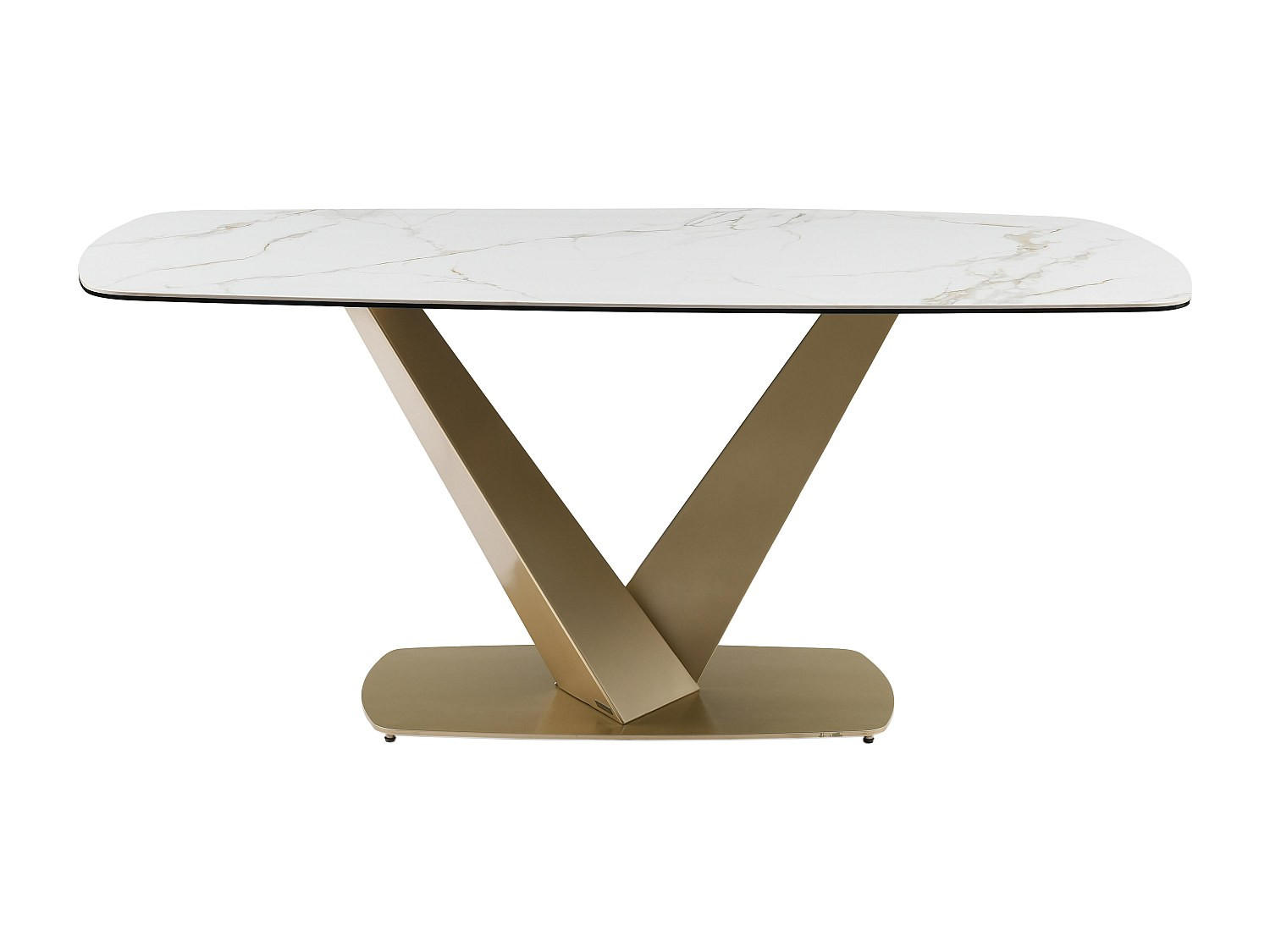ESSTISCH - 6 Personen - Glas, Keramik - Weiß - PORELIMA - Weiß, Glas/Keramik (90/180/76cm) - Vente-Unique