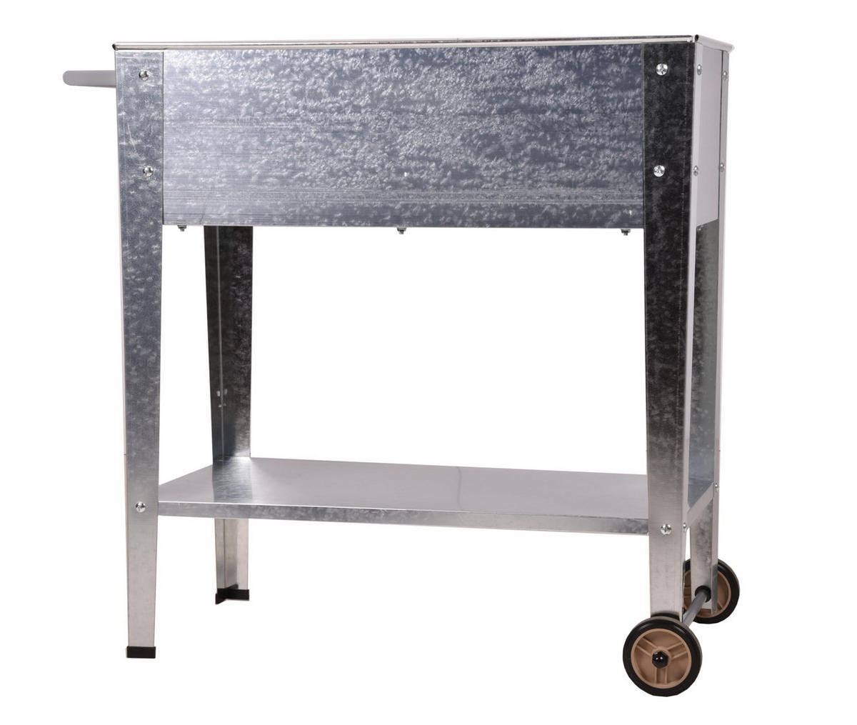 HOCHBEET Lille mobil Silbergrau Stahl Metall-Hochbeet für Garten - Silberfarben, Metall (35/80/75cm) - DELUKE