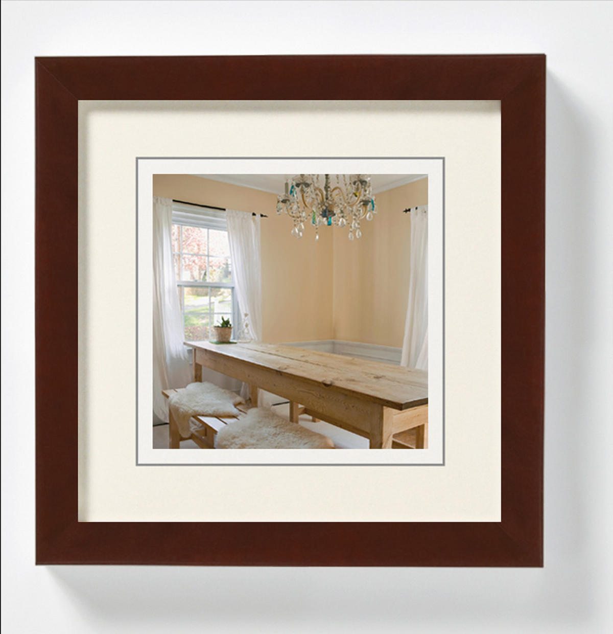 BILDERRAHMEN Peppers Holzrahmen 13x13 Nussbaum - Nussbaumfarben, Holzwerkstoff (15.5/15.5/1.5cm) - walther design