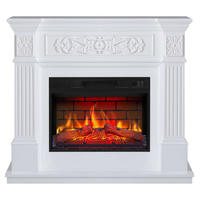 ELEKTROKAMIN Toscana AF23BS Weiß – Breite 96 cm, 3D-Flammeneffekt, LED-Beleuchtung, Heizfunktion - Weiß, Glas/Holzwerkstoff (106.6/92.5/37cm) - ArtiFlame