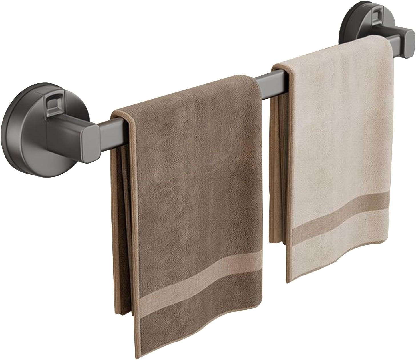 HANDTUCHSTANGE , mit Saugnapf - Grau, Metall (4.5/1/30cm) - BELZ
