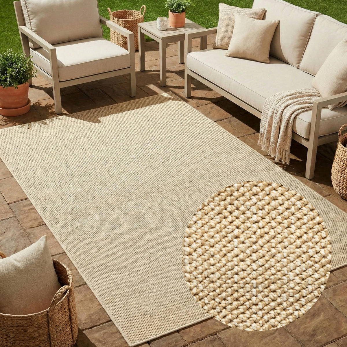 TEPPICH CALMA beige modern 80/150 cm - Beige, Textil (80/150cm) - Tapiso