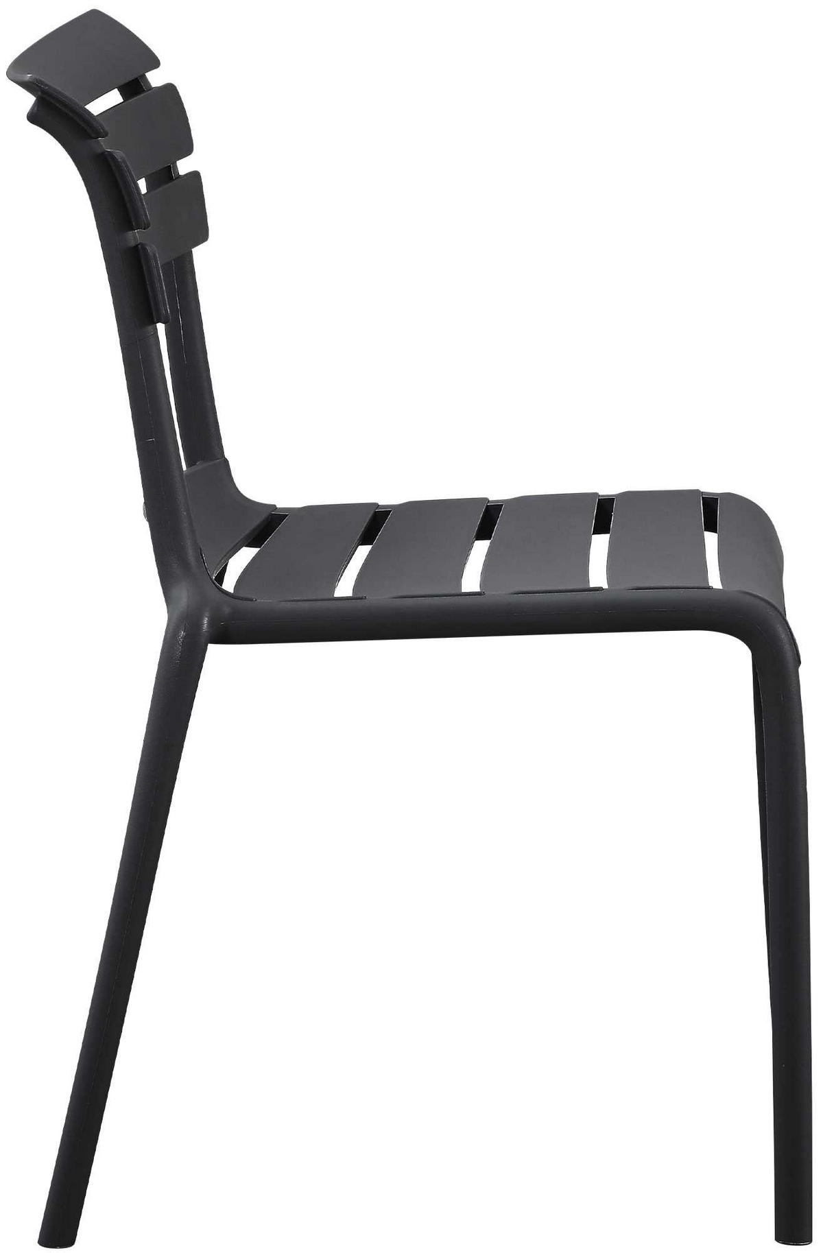 GARTENSTUHL Oskar 49x59x82cm Kunststoff Schwarz Stapelstuhl - Schwarz, Kunststoff (49/82/59cm) - DELUKE