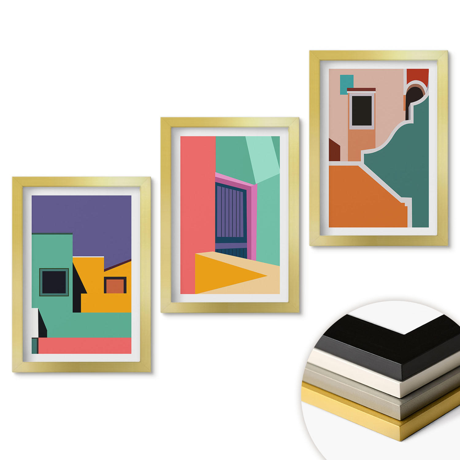 ArtPrintCave Wandbilder Gold 20x30 cm