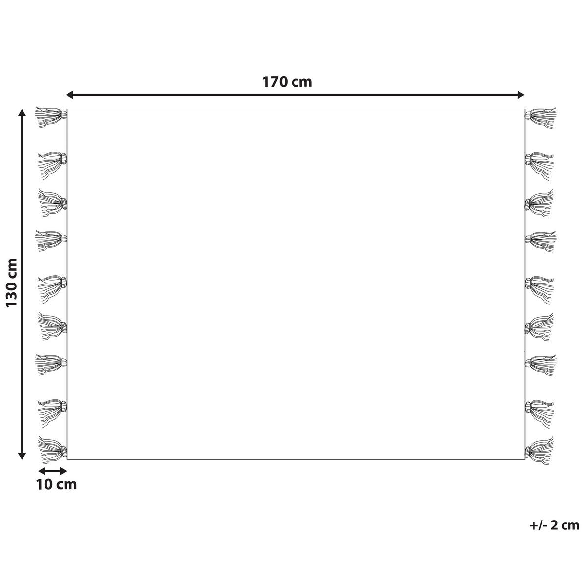 DECKE Beige Thumki 130/170 cm - Beige, Textil (130/170cm) - Beliani