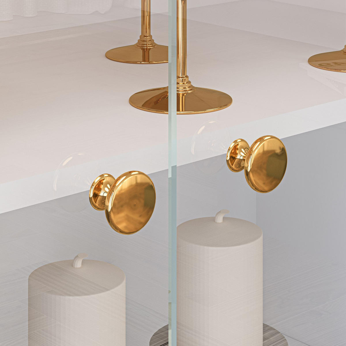 GLASVITRINE VELTI,Weiß - Weiß, Glas/Holzwerkstoff (92/152/40cm) - KONSIMO®