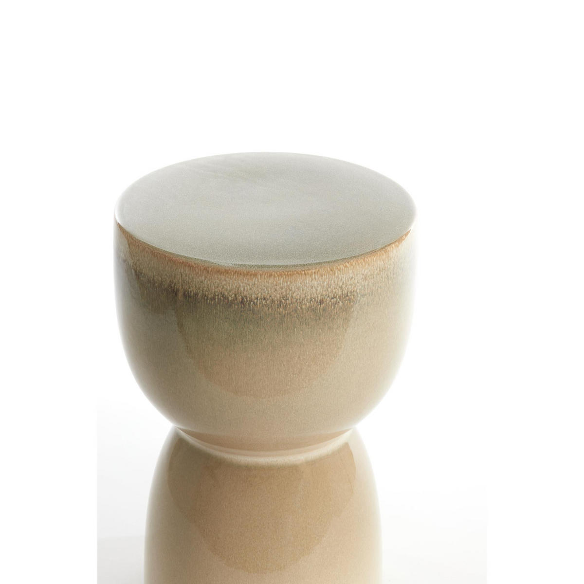 BEISTELLTISCH Finca Weiß 28.5/28.5/42 cm - Weiß, Keramik (28.5/28.5/42cm) - Light & Living