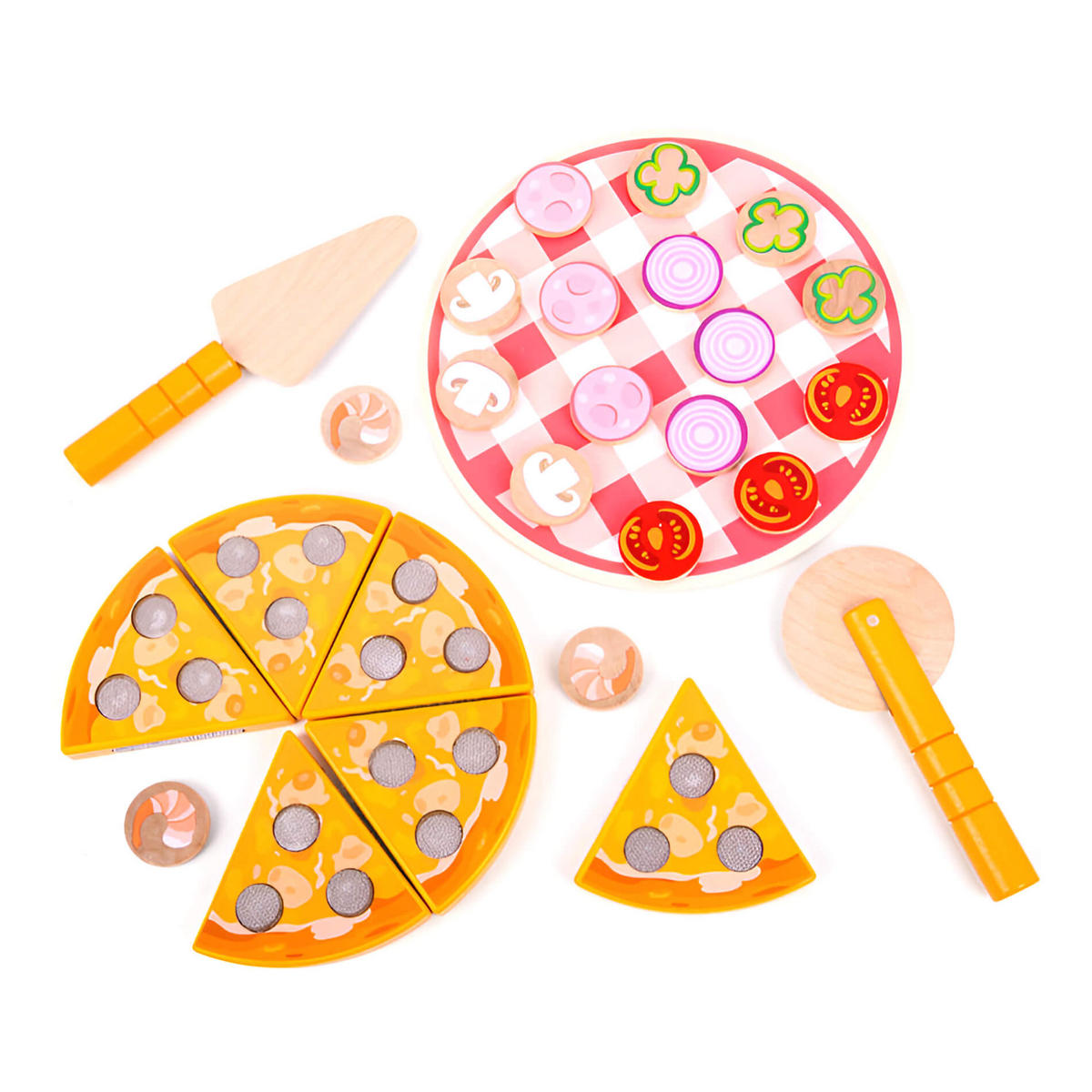 KINDERKÜCHENZUBEHÖR Pizza - Multicolor, Holz (21/21/2.3cm)
