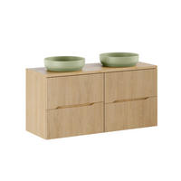 DOPPELWASCHTISCH 120.6cm Isaline Helle Eiche - Braun, Holzwerkstoff (120.6/59/46cm) - Petits-meubles